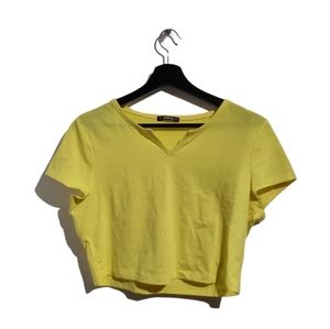 Shein yellow crop top
